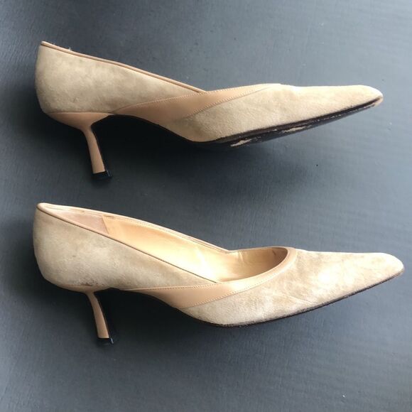 COPY - Richard Tyler Designed Vintage Y2K Suede Kitten heeled Pumps - Picture 3 of 8